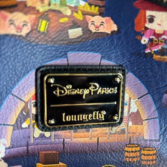 LOUNGEFLY DISNEY Mini Backpack with Pirates Of The Caribbean Cartoon Style Print - Picture 2 of 12